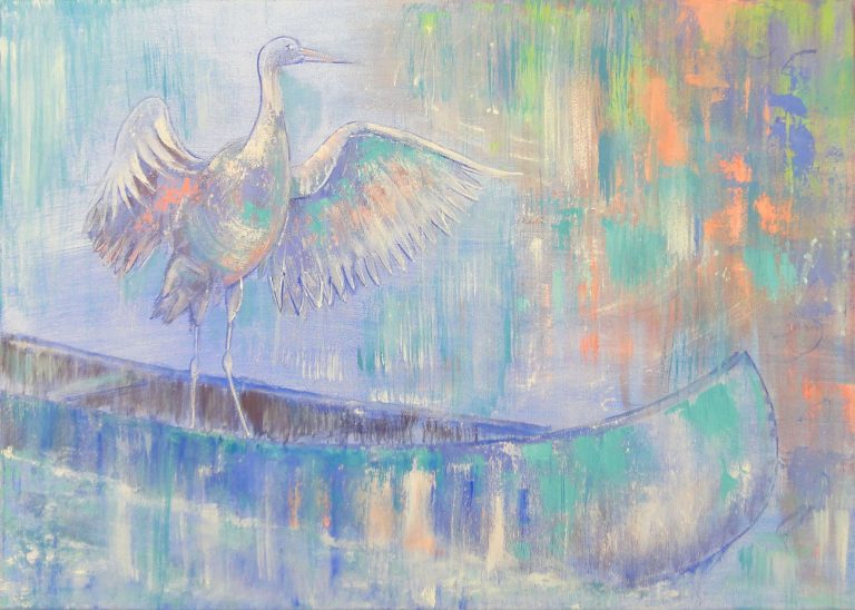Flight, oil on canvas, 70 x 50 cm