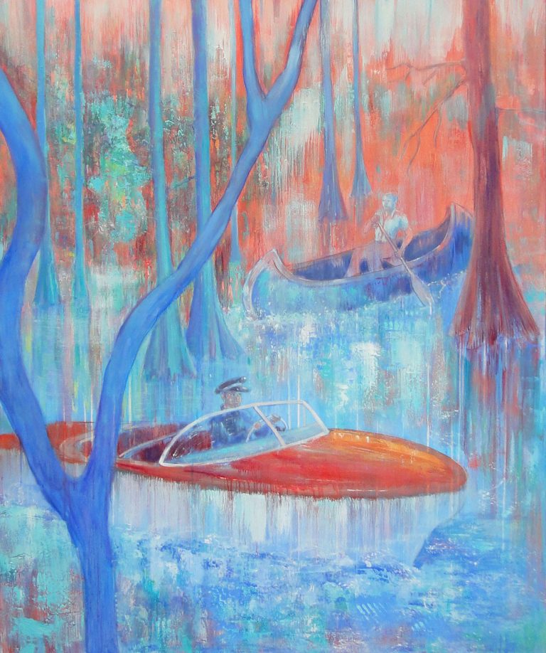 The blue catfish, oil on canvas, 120 x 100 cm