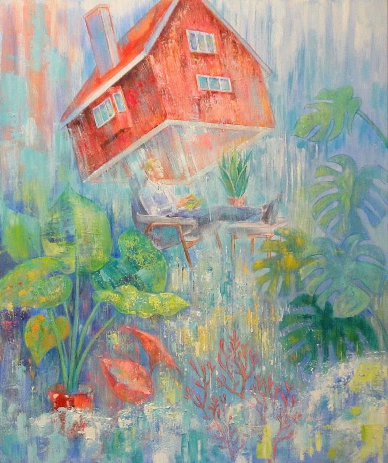 The green house, oil on canvas, 120 x 100 cm