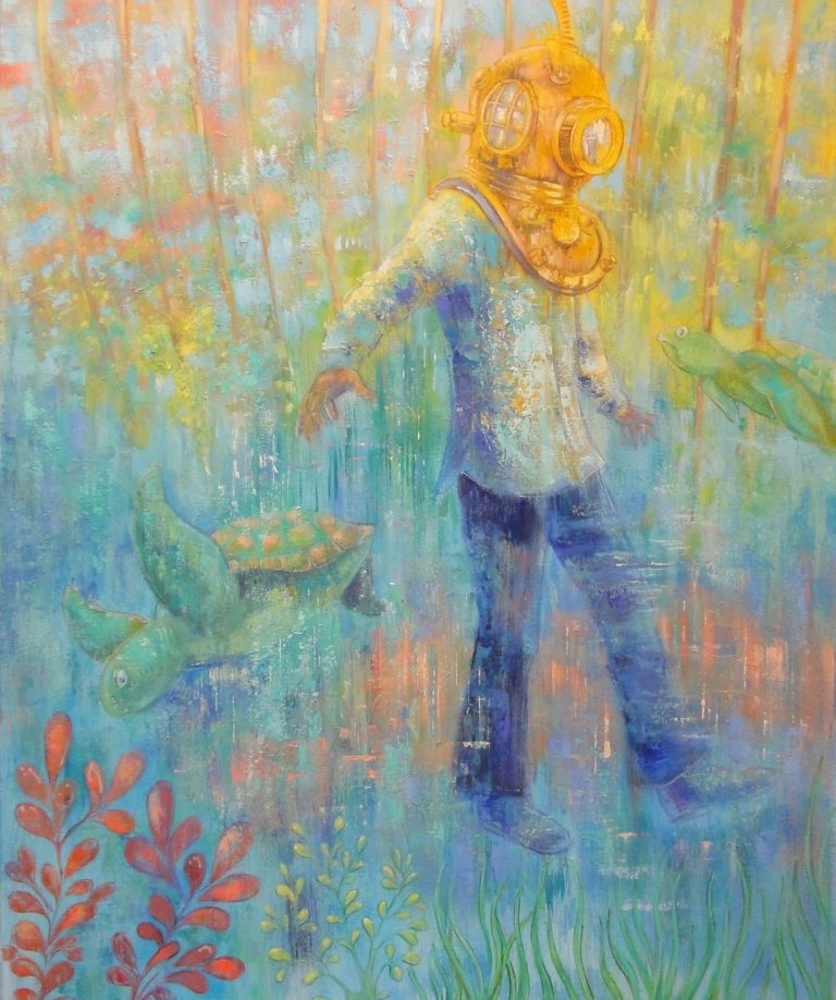 Waterwalker, oil on canvas, 120 x 100 cm